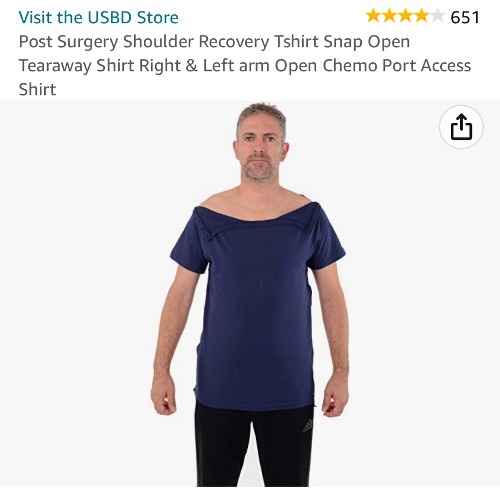 Post surgery shirts